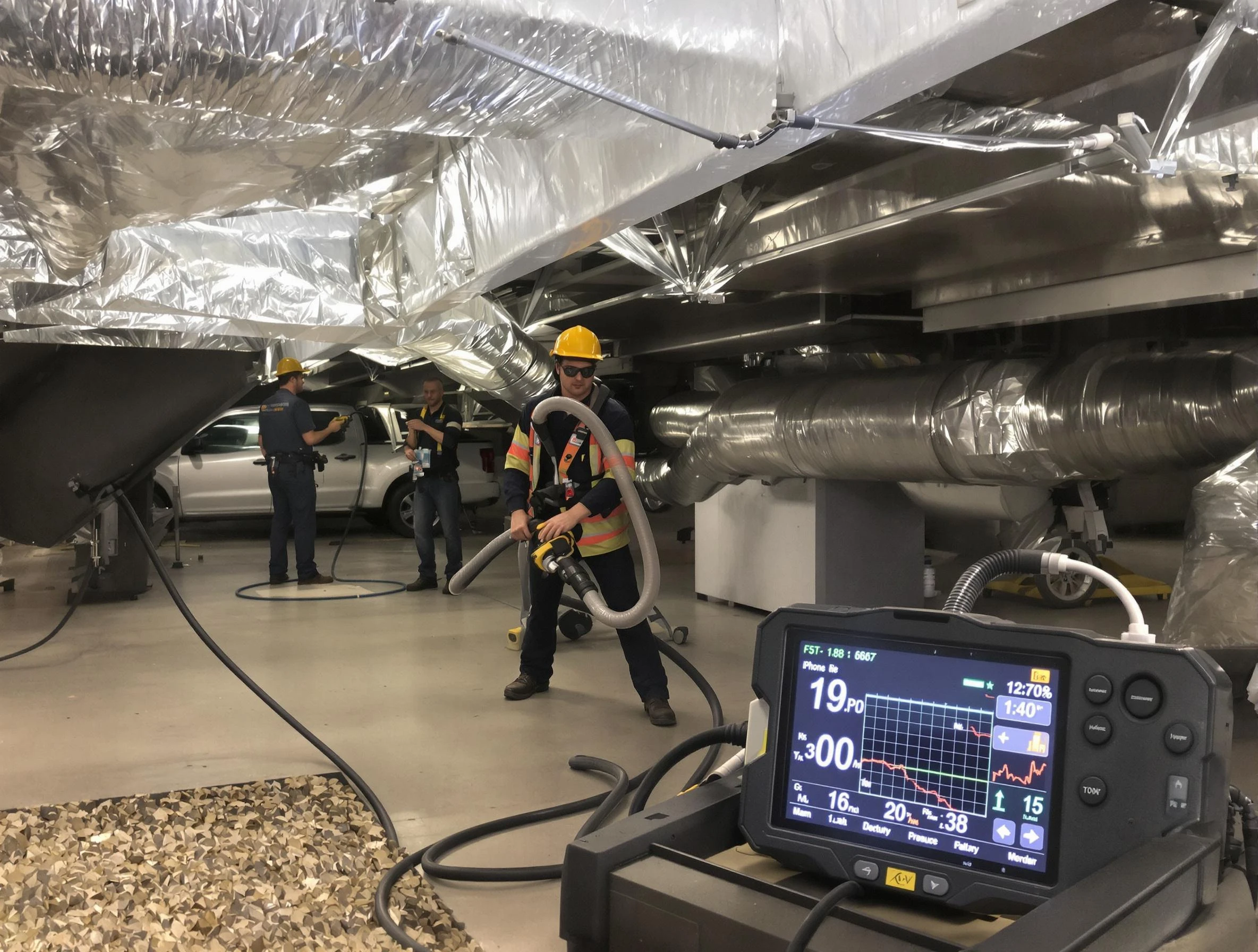 Professional negative pressure duct cleaning by Riverdale Air Duct Cleaning in Riverdale